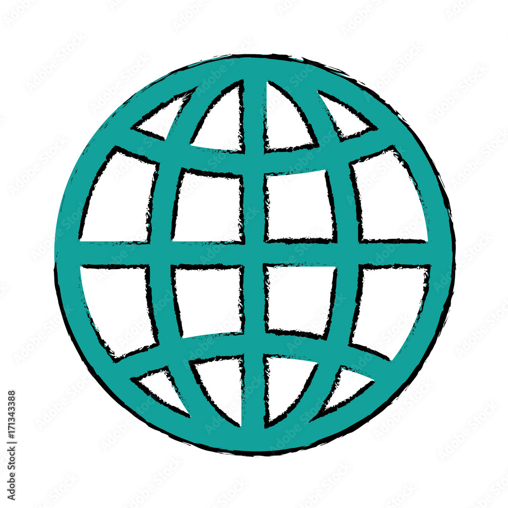 global sphere icon over white background vector illustration global sphere icon over white background vector illustration