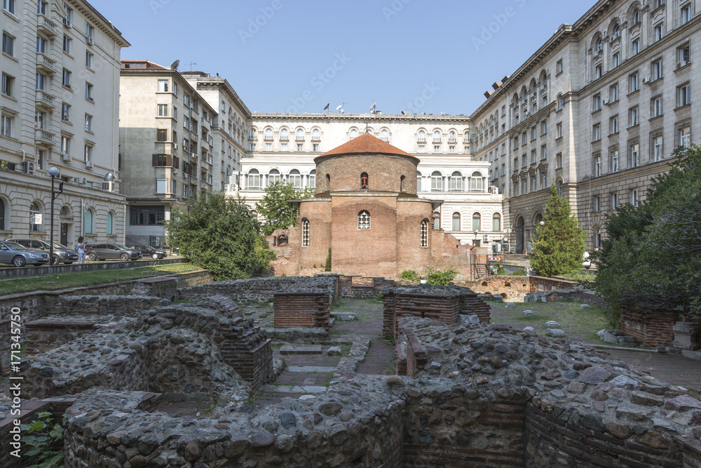 Rotunda of St. George. Architectural monument of Roman times. Sofia, Bulgaria.