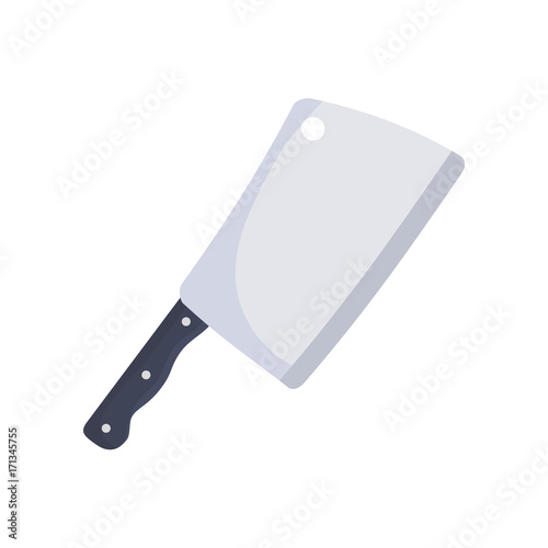 cleaver icon over white background vector illustration