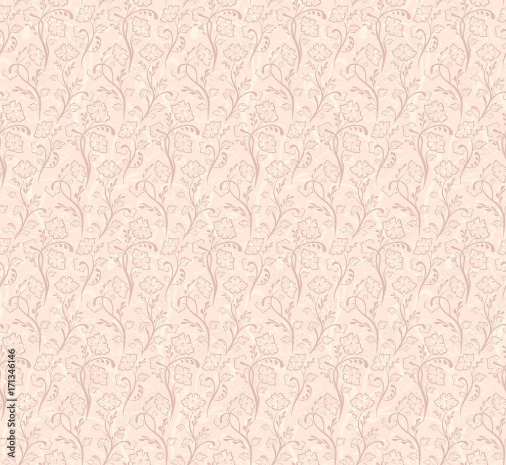 seamless floral pattern in retro style seamless floral pattern in retro style
