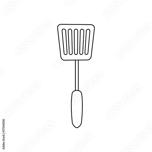 spatula utensil icon over white background vector illustration