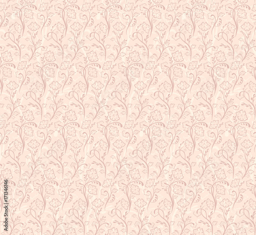 seamless floral pattern in retro style