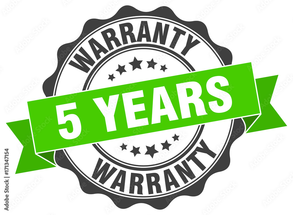 Obraz premium 5 years warranty stamp. sign. seal