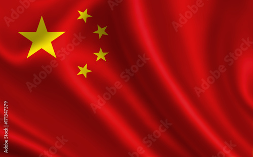 China flag. Chinese flag. Flag of China. China flag illustration. Official colors and proportion correctly. Chinese background. Chinese banner. Symbol, icon. 