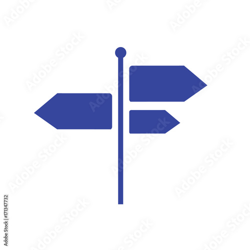 Blue signpost icon 