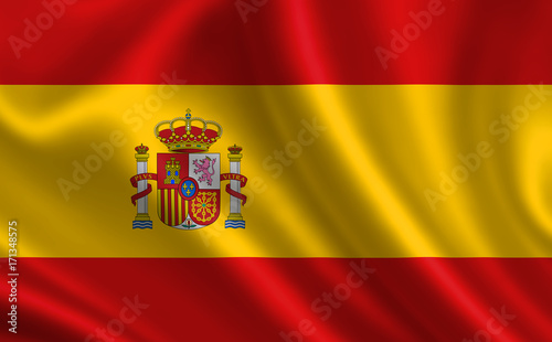 Spanish flag. Spain flag. Flag of Spain. Spain flag illustration. Official colors and proportion correctly. Spanish background. Spanish banner. Symbol, icon. 