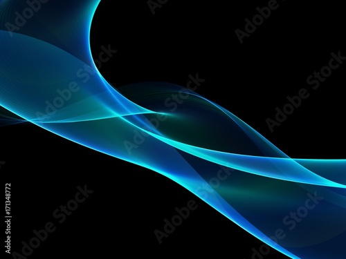  Abstract blue color wave design element 