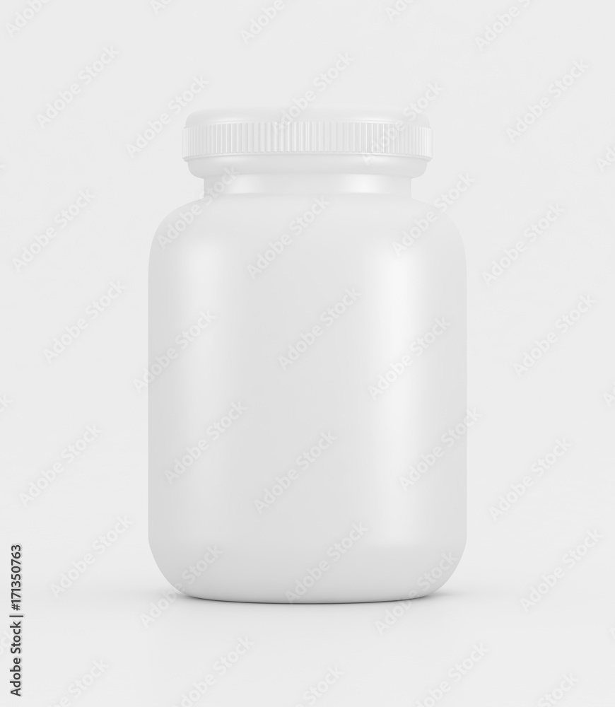 Blank medicine bottle mockup isolated 3d illustration.