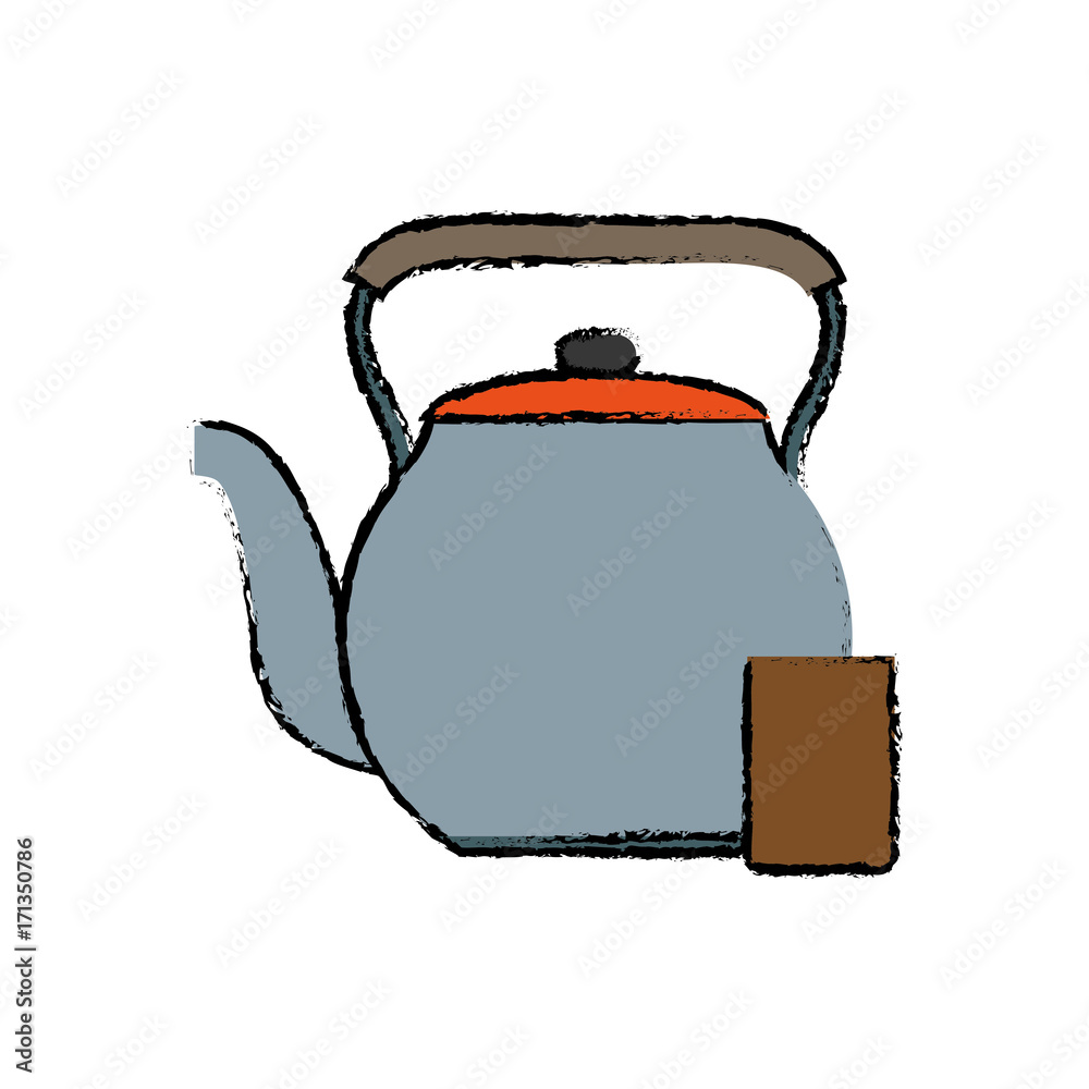Obraz premium keettle icon over white background colorful design vector illustration