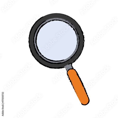 magnifying glass icon over white background vector illustration