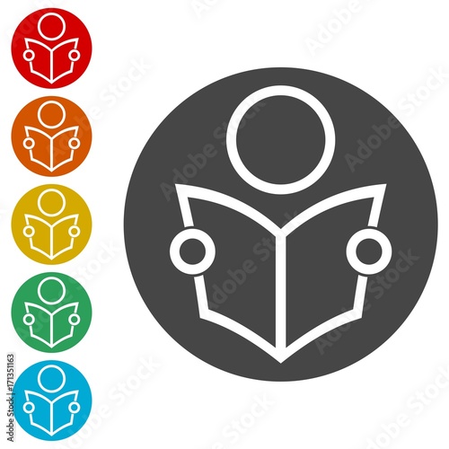 Read newspaper logo vector icons set 