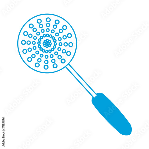 skimmer utensil icon over white background vector illustration