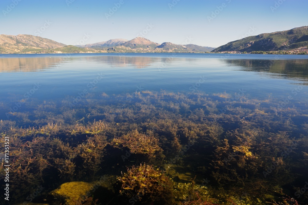 Egirdir lake and underwater Isparta Turkey