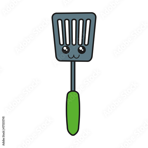spatula utensil icon over white background vector illustration