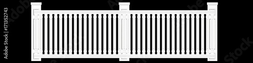 3d rendering of a fence railing design on a black background