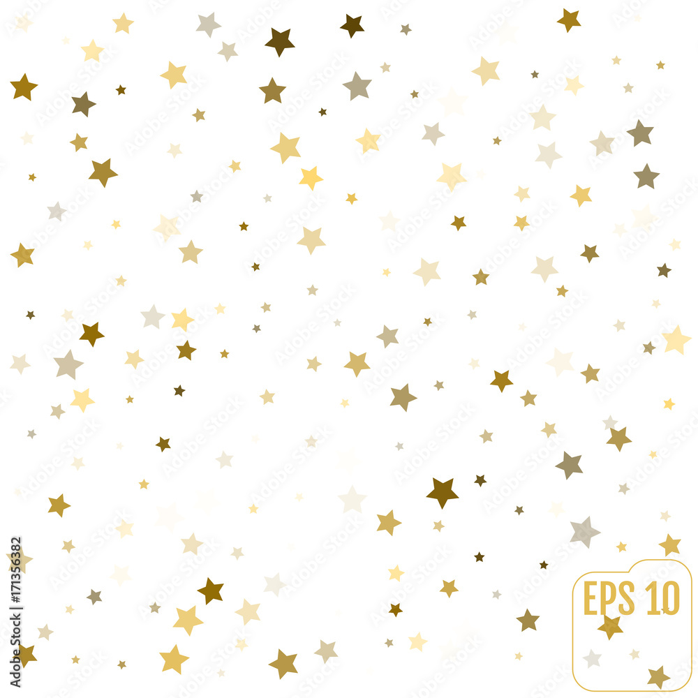 Gold stars. Confetti celebration, Falling golden abstract decoration for party, birthday celebrate, anniversary or event, festive. Festival decor. Vector illustration Gold stars. Confetti celebration, Falling golden abstract decoration for party, birthday celebrate, anniversary or event, festive. Festival decor. Vector illustration