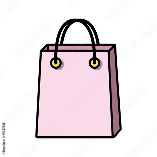shopping bag market accessory icon vector illustration