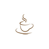 Coffee or hot drink cup logo design