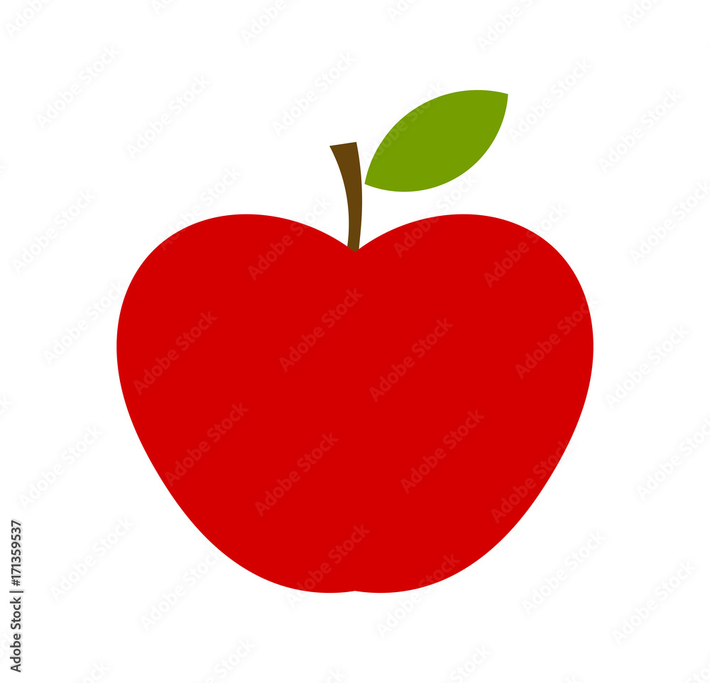 Red apple. Vector illustration Red apple. Vector illustration