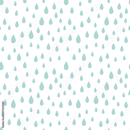 Rain drops seamless pattern.