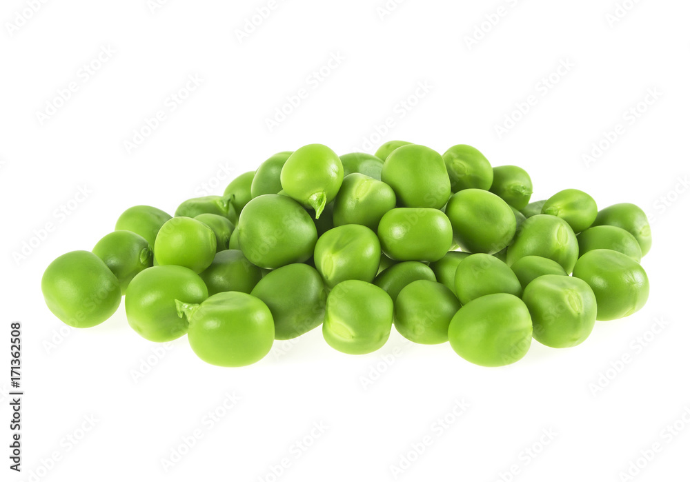 Pile of fresh green peas isolated on a white background Pile of fresh green peas isolated on a white background