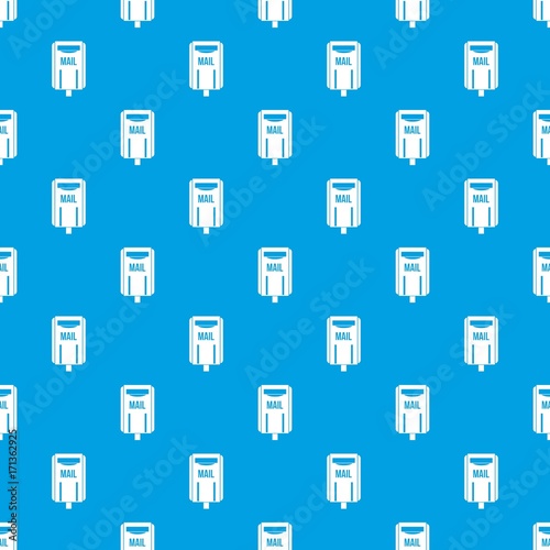 Post box pattern seamless blue