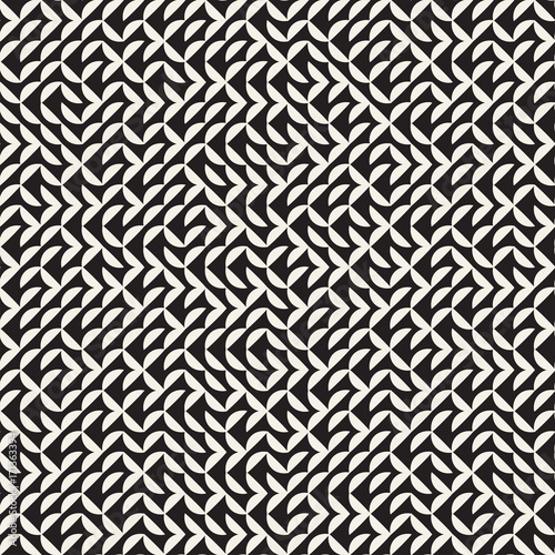 Irregular Maze Lines. Abstract Geometric Background Design. Vector Seamless Black and White Chaotic Pattern.