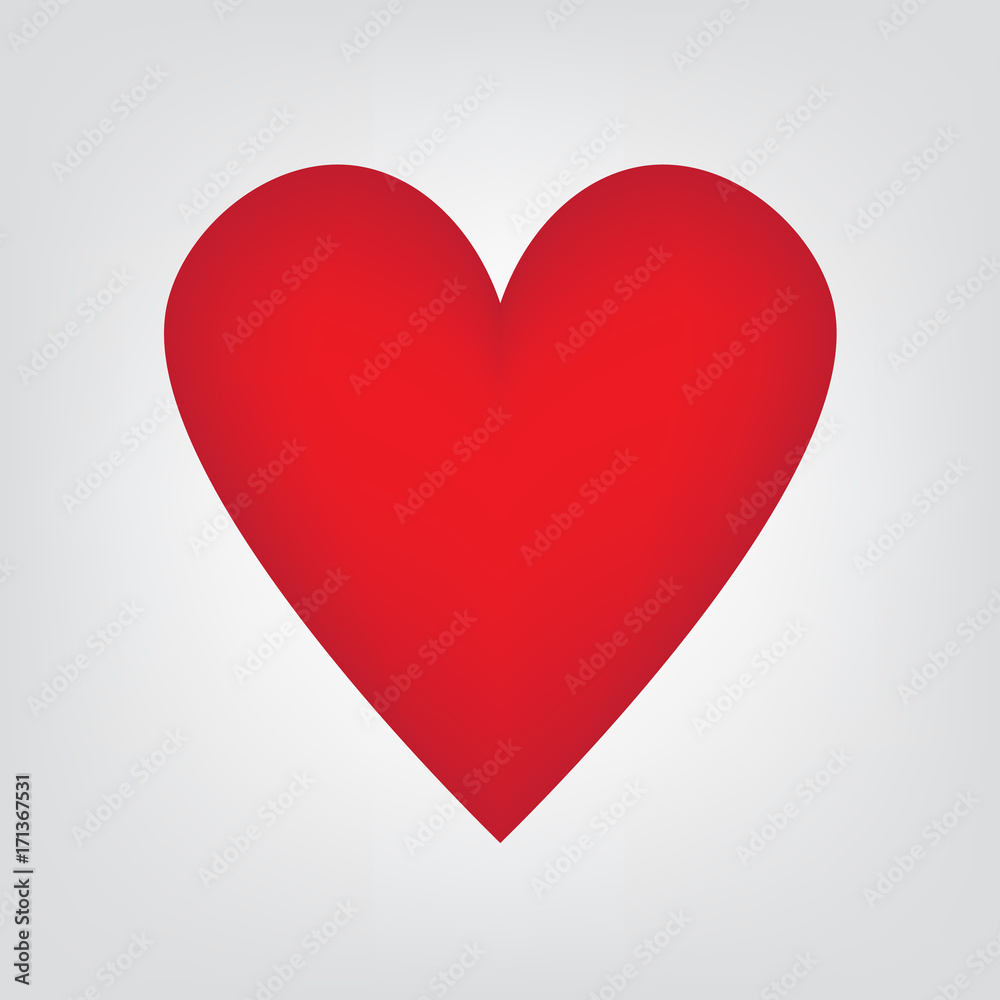 red heart icon- vector illustration
