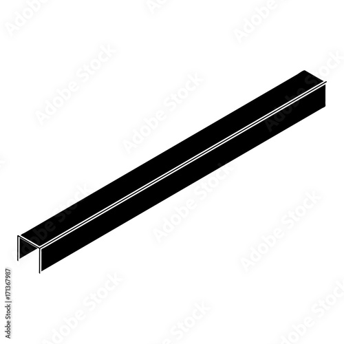 Steal beam icon, simple style