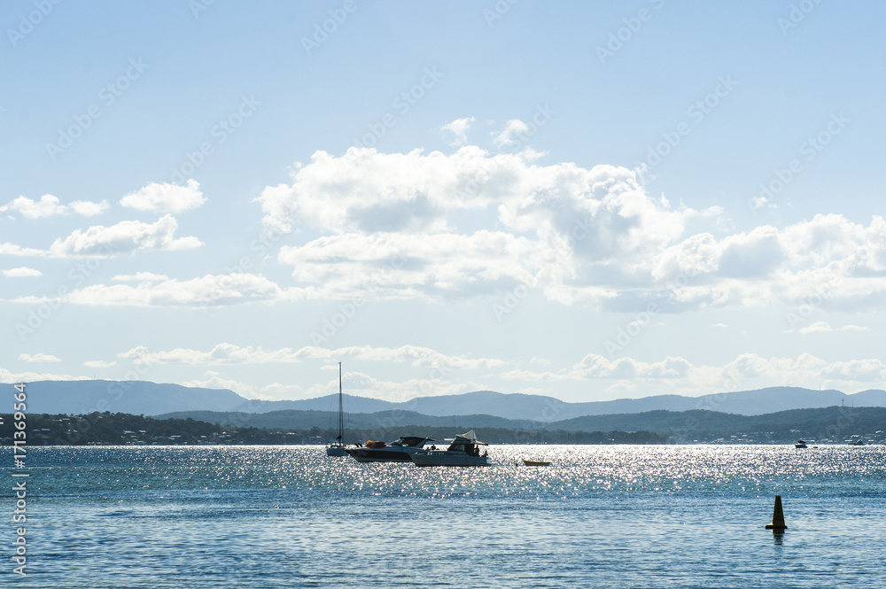 colourful sunset beach in Australia