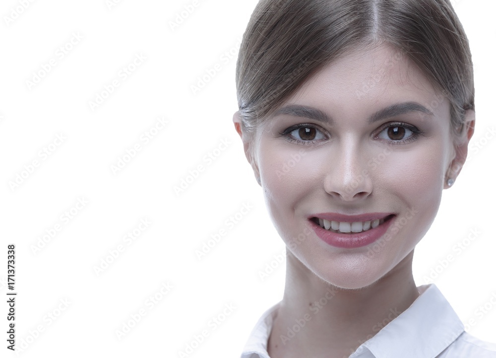 closeup.portrait of a confident young woman closeup.portrait of a confident young woman