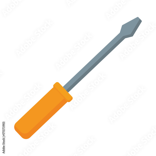 Fotografie, Obraz screwdriver tool icon over white background vector illustration