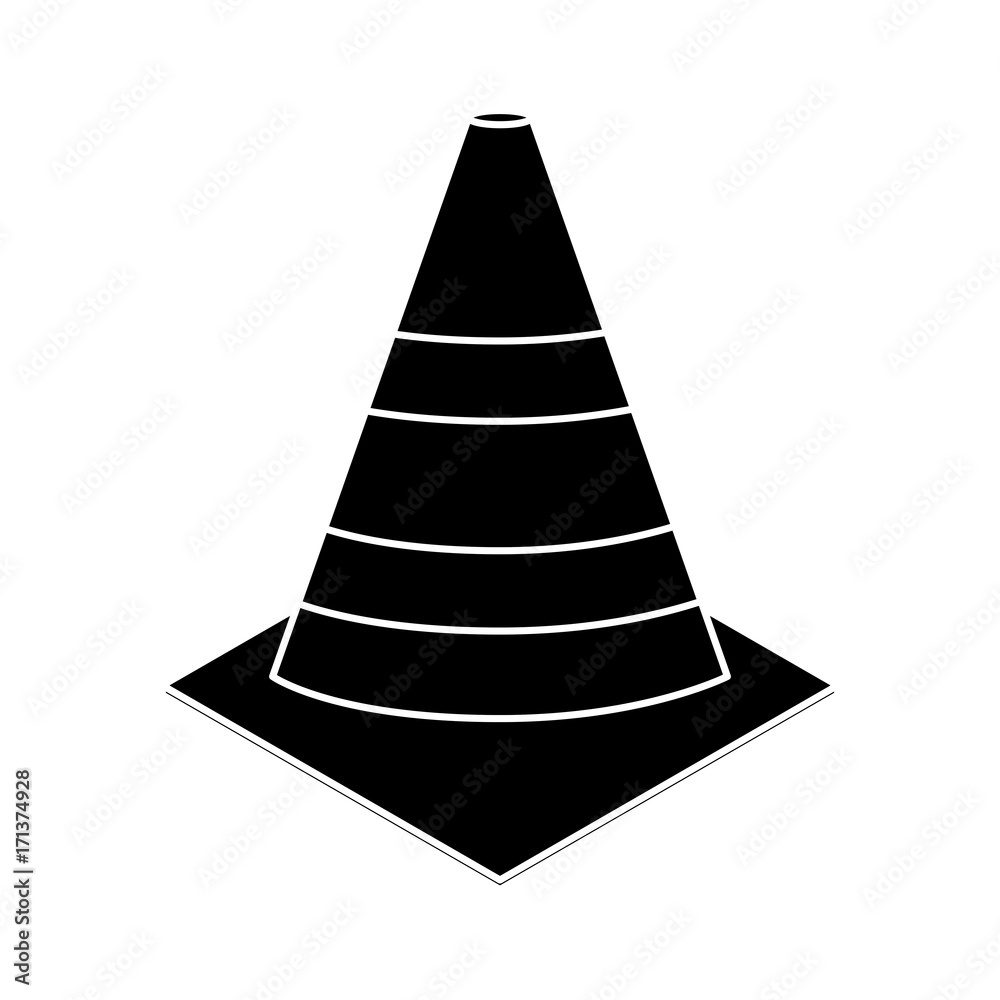 traffic cone icon over white background vector illustration traffic cone icon over white background vector illustration