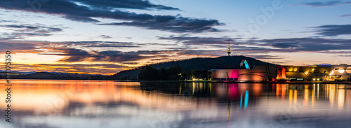 Lake Burley Griffin at night