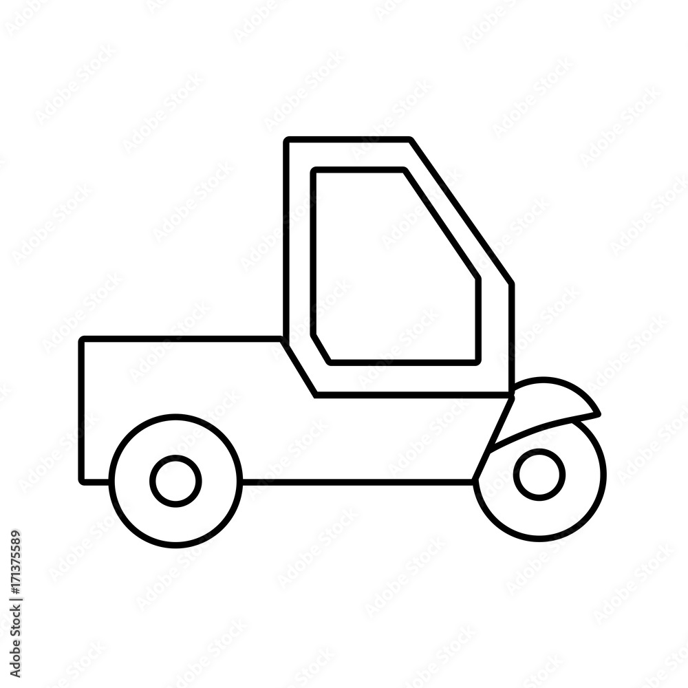 Fototapeta premium cargo truck icon over white background vector illustration