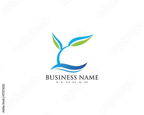 Logos of green leaf ecology nature element vector icon