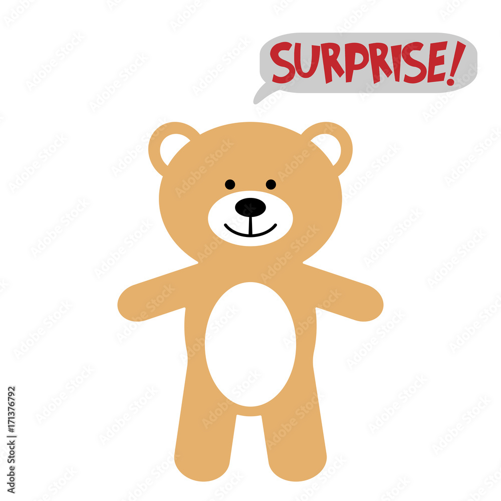 Toy bear with text SURPRISE! Toy bear with text SURPRISE!
