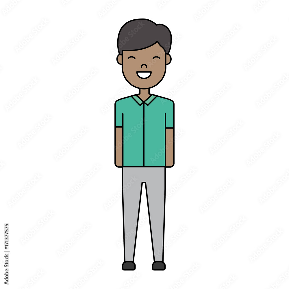 cartoon man standing icon over white background colorful design vector illustration cartoon man standing icon over white background colorful design vector illustration