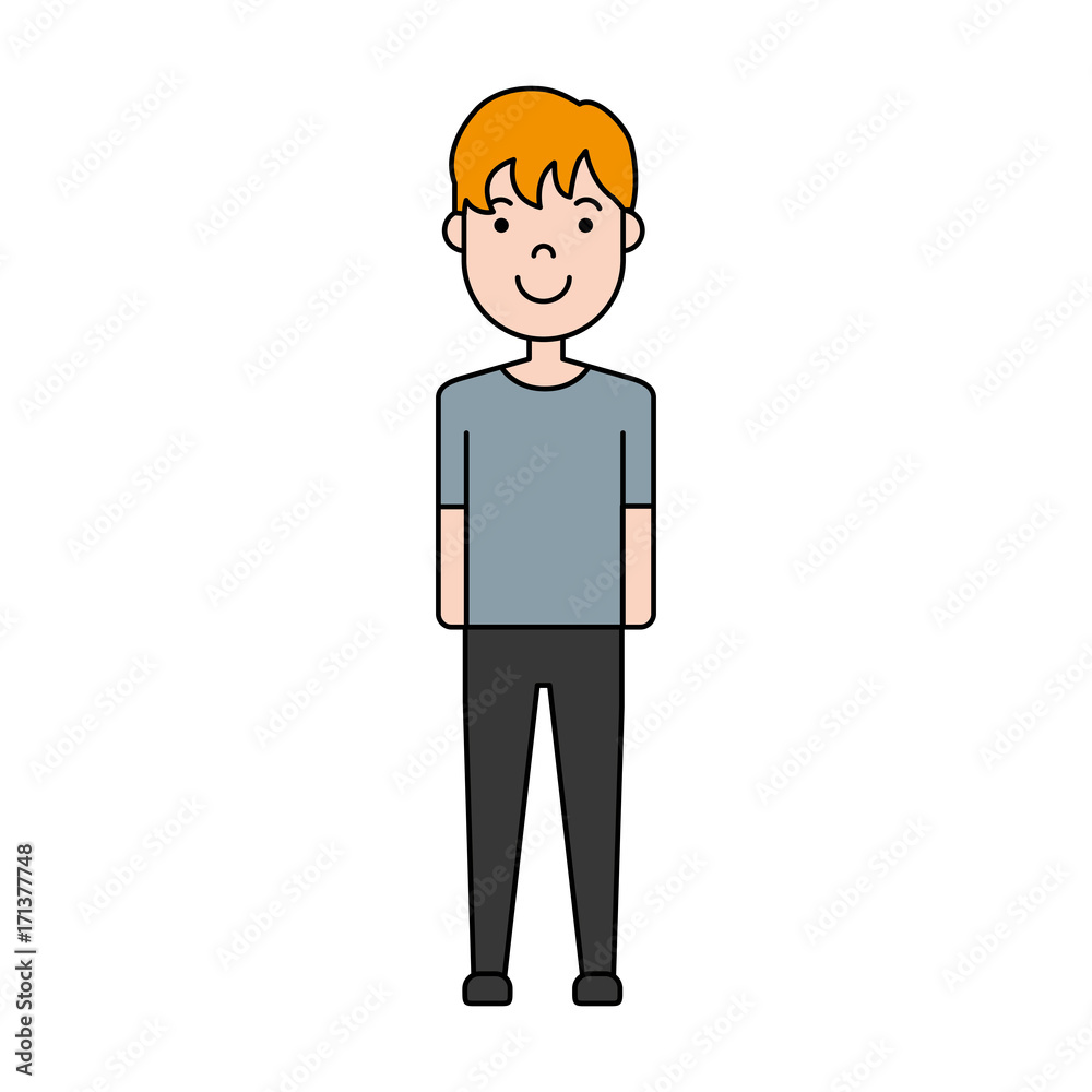 cartoon man standing icon over white background colorful design vector illustration cartoon man standing icon over white background colorful design vector illustration