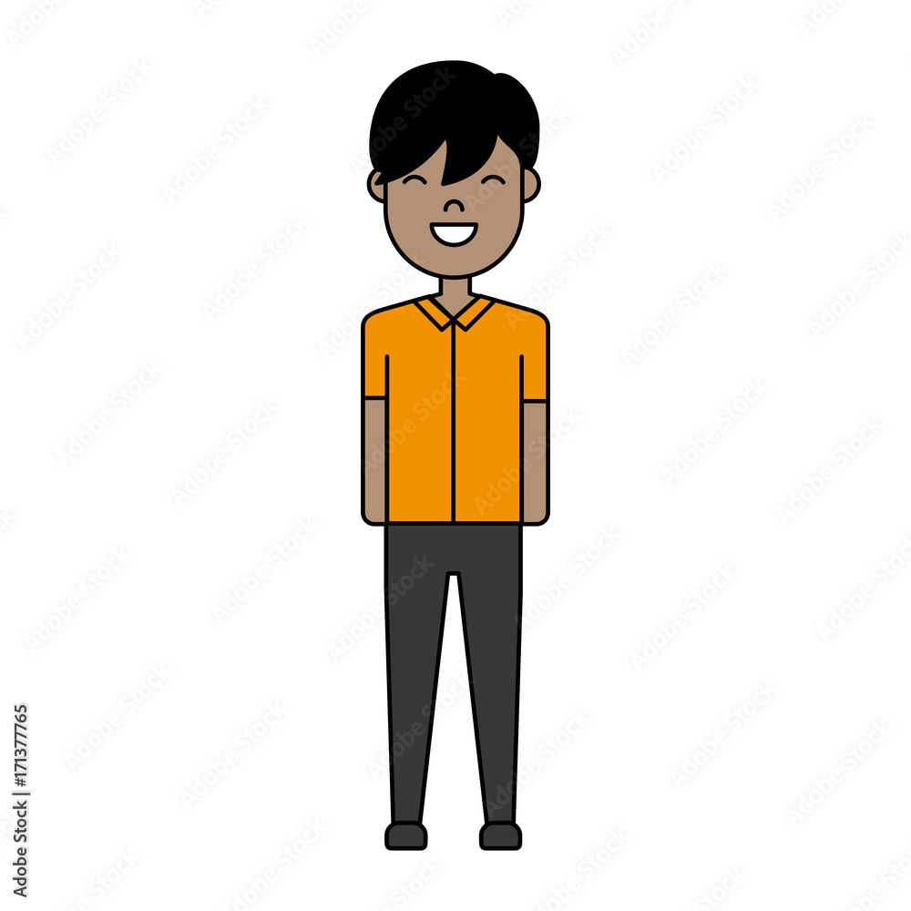 cartoon man standing icon over white background colorful design vector illustration cartoon man standing icon over white background colorful design vector illustration