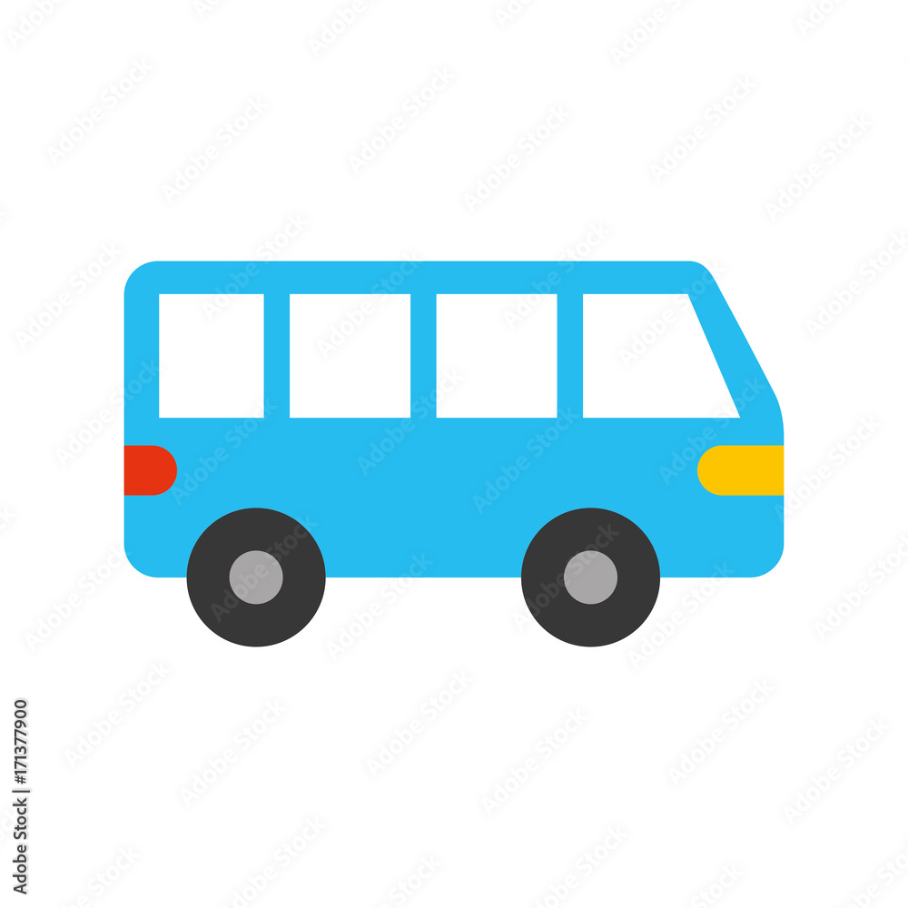 van car transport vehicle motor wheel vector illustration