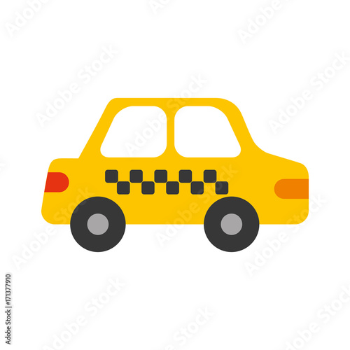 cab car transport public service city vehicle vector illustration