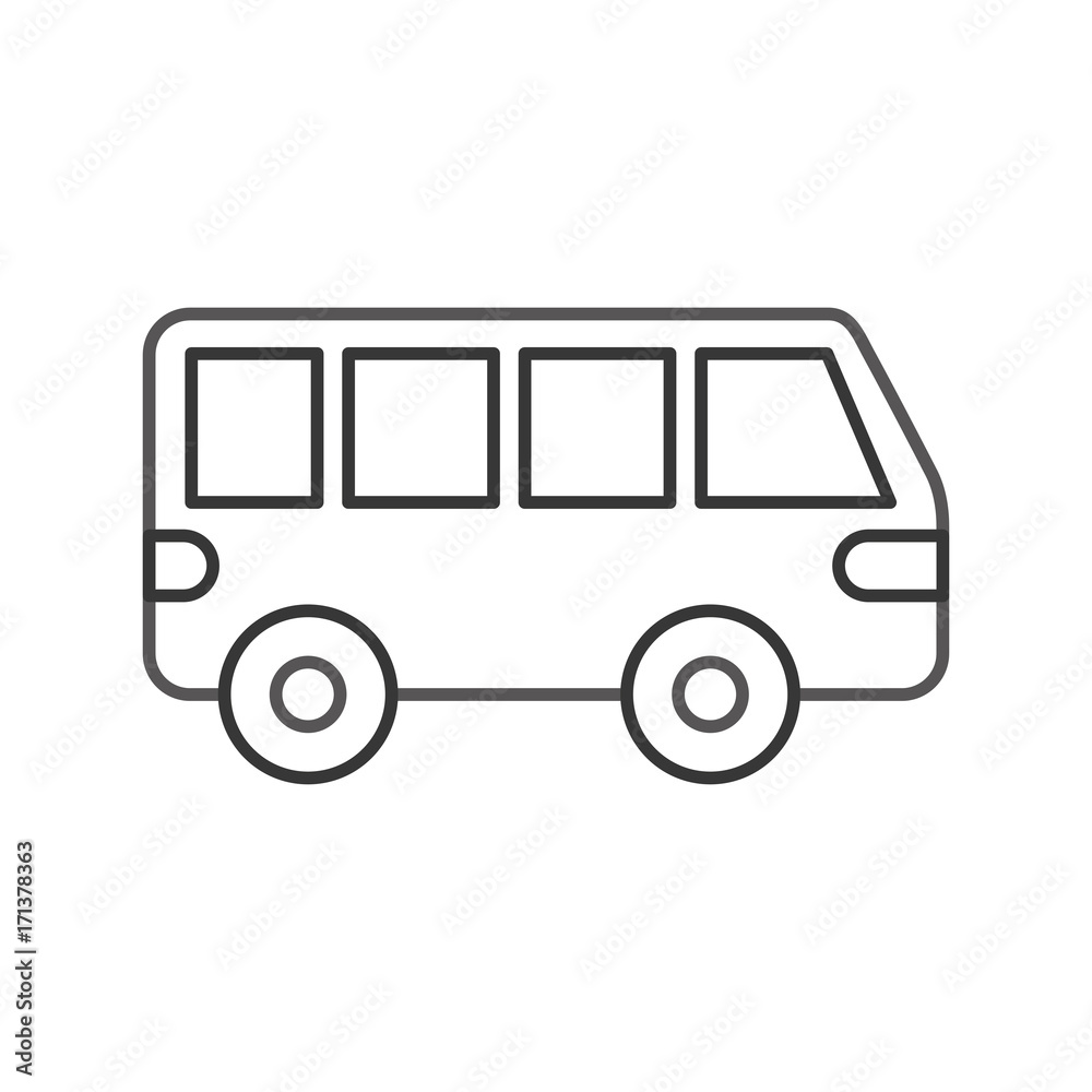 van car transport vehicle motor wheel vector illustration