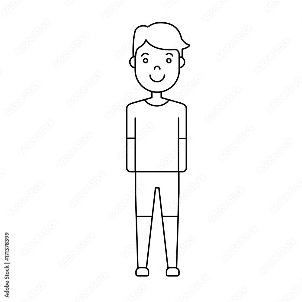 cartoon man standing icon over white background vector illustration cartoon man standing icon over white background vector illustration
