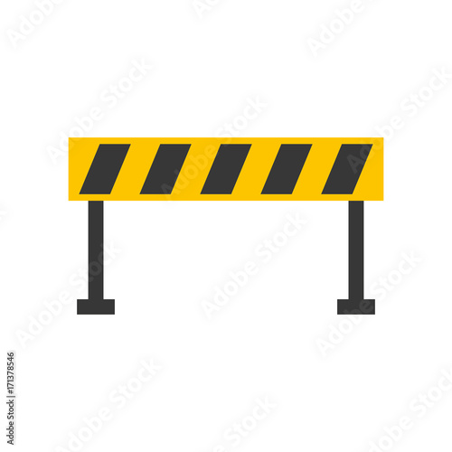 barrier traffic equipment warning caution vector illustration