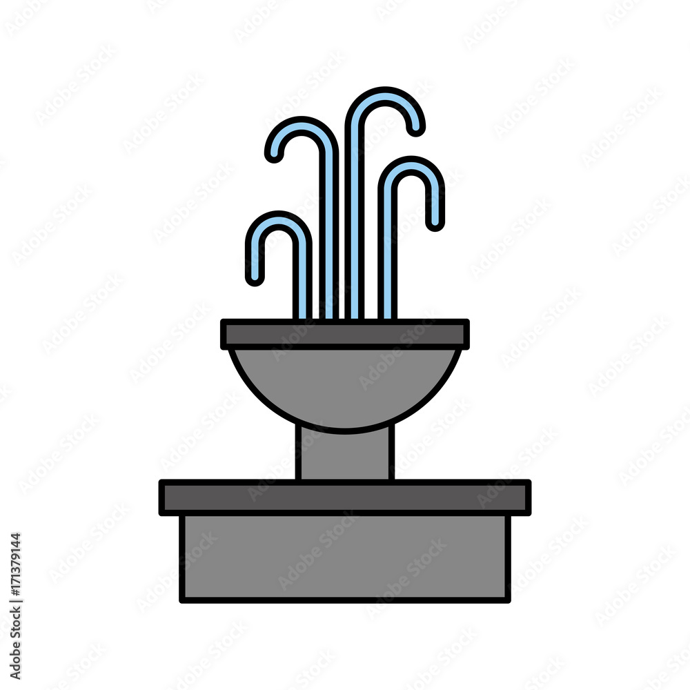 fountain with water splash element vector illustration fountain with water splash element vector illustration