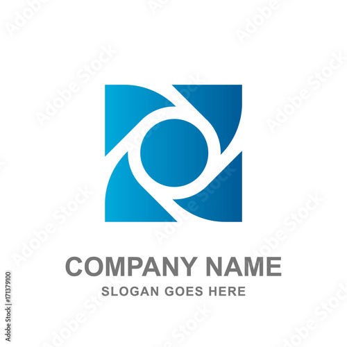 Abstract Windmill Geometric Logo Vector Icon