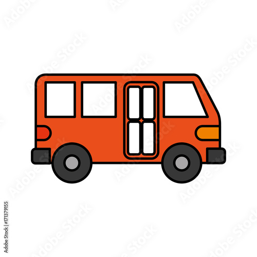 bus transport service public urban vehicle vector illustration