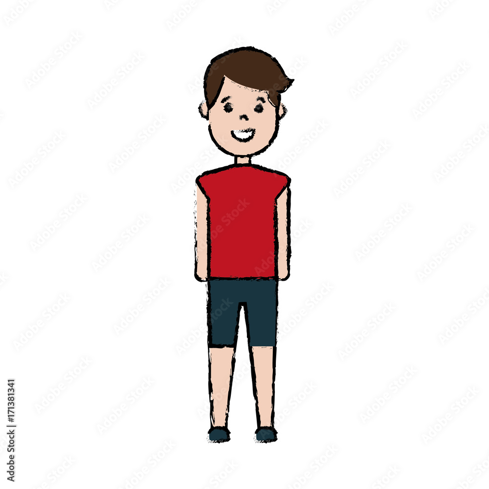 cartoon man standing icon over white background colorful design vector illustration cartoon man standing icon over white background colorful design vector illustration