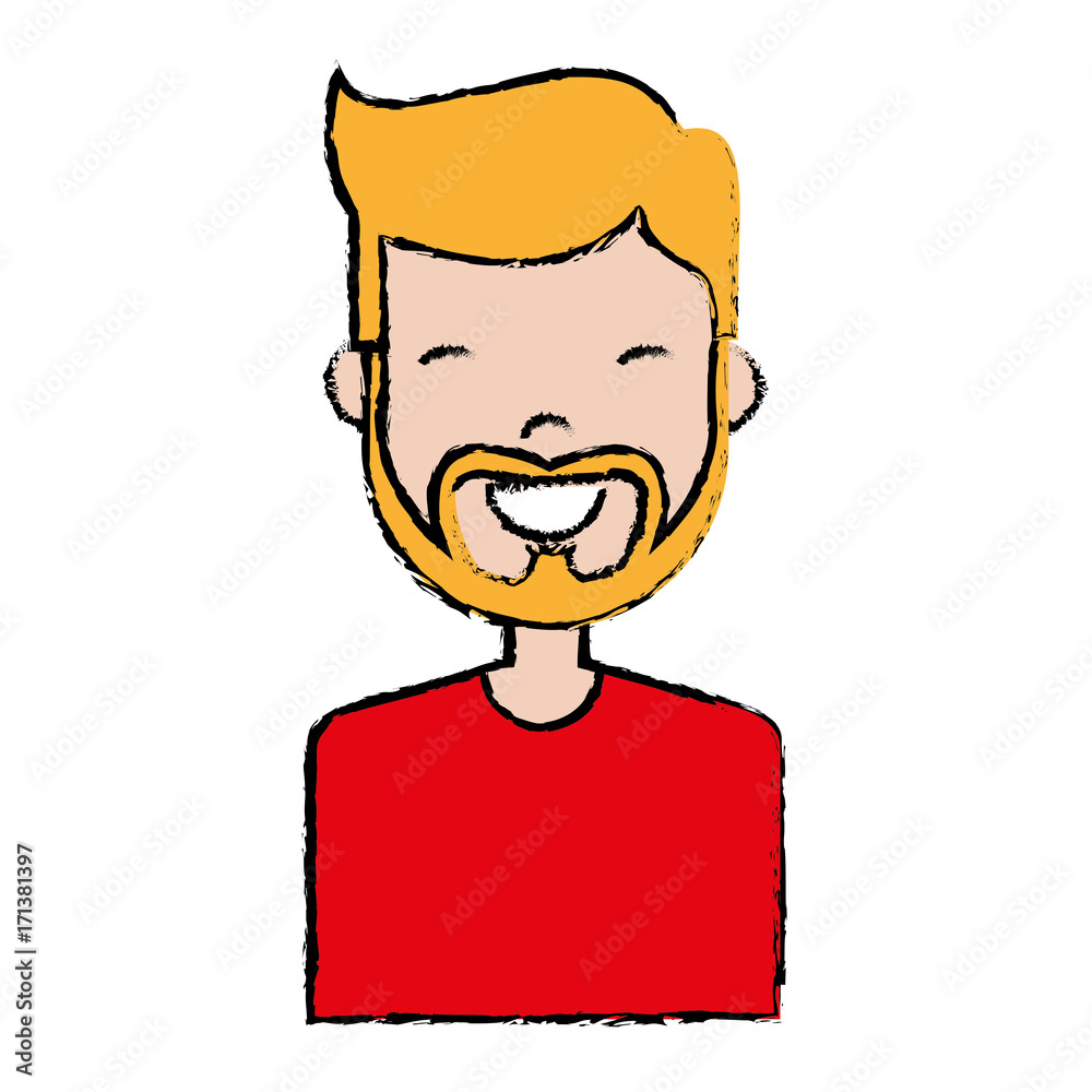 cartoon man with beard icon over white background colorful design vector illustration cartoon man with beard icon over white background colorful design vector illustration
